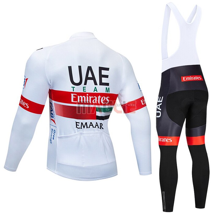 Maglia UAE Manica Lunga 2020 Bianco Rosso - Clicca l'immagine per chiudere